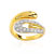 Bague plaqu&eacute; or 2 tons zirconia