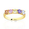 Bague plaqué or zirconia