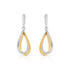 Boucles d'oreilles 2 tons doré palladié