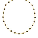 Collier plaqu&eacute; or pierre imitation