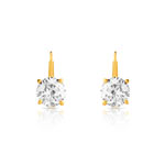 Boucles d&rsquo;oreilles plaqu&eacute; or zirconia