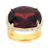 Bague plaqué or 2 tons pierre imitation zirconia
