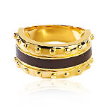 Bague plaqu&eacute; or r&eacute;sine