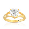 Bague plaqué or zirconia