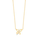 Collier plaqu&eacute; or zirconia