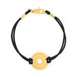 Bracelet cordon plaqu&eacute; or