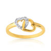 Bague plaqué or 2 tons zirconia