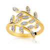 Bague plaqué or 2 tons zirconia