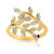 Bague plaqu&eacute; or 2 tons zirconia