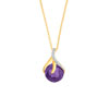 Collier plaqué or 2 tons zirconia