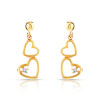 Boucles d'oreilles plaqué or zirconia