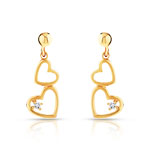 Boucles d&rsquo;oreilles plaqu&eacute; or zirconia