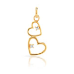 Pendentif plaqué or zirconia