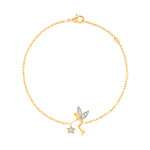 Bracelet plaqu&eacute; or zirconia