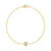 Bracelet plaqué or zirconia
