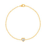 Bracelet plaqu&eacute; or zirconia