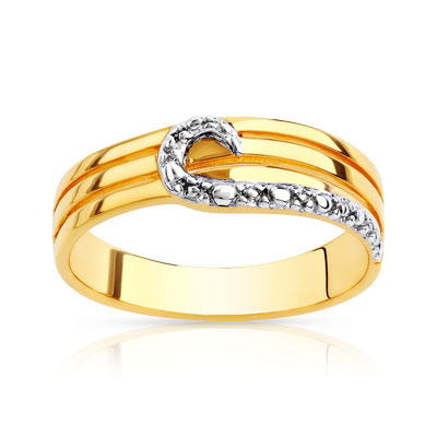 Bague plaqué or 2 tons