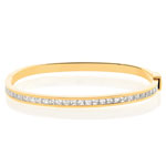Bracelet plaqu&eacute; or zirconia
