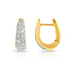 Boucles d'oreilles plaqué or 2 tons zirconia