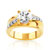 Bague plaqu&eacute; or 2 tons zirconia