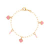 Bracelet plaqué or émail cristal