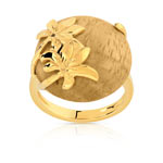 Bague plaqué or bois