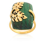 Bague plaqué or bois
