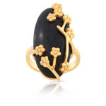 Bague plaqu&eacute; or bois