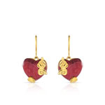 Boucles d&rsquo;oreilles plaqu&eacute; or bois
