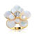 Bague plaqu&eacute; or 2 tons nacre et zirconia