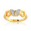 Bague plaqué or 2 tons zirconia