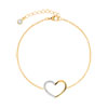Bracelet plaqué or 2 tons zirconia