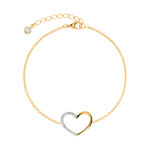 Bracelet plaqué or 2 tons zirconia