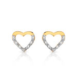 Boucles d&rsquo;oreilles plaqu&eacute; or 2 tons zirconia