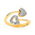 Bague plaqu&eacute; or 2 tons zirconia