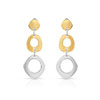Boucles d'oreilles 2 tons doré palladié