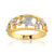 Bague plaqu&eacute; or 2 tons zirconia