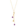 Collier plaqué or pierre imitation