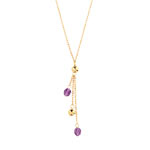 Collier plaqu&eacute; or pierre imitation