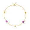 Bracelet plaqué or pierre imitation