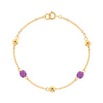 Bracelet plaqu&eacute; or pierre imitation