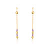 Boucles d'oreilles plaqué or pierre imitation
