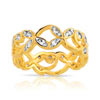 Bague plaqué or 2 tons zirconia