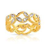 Bague plaqu&eacute; or 2 tons zirconia