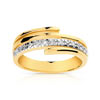 Bague plaqué or 2 tons zirconia