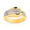 Bague plaqué or 2 tons zirconia
