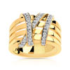 Bague plaqué or 2 tons zirconia