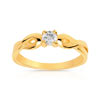 Bague plaqué or zirconia