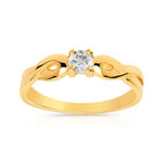Bague plaqu&eacute; or zirconia
