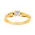 Bague plaqu&eacute; or zirconia